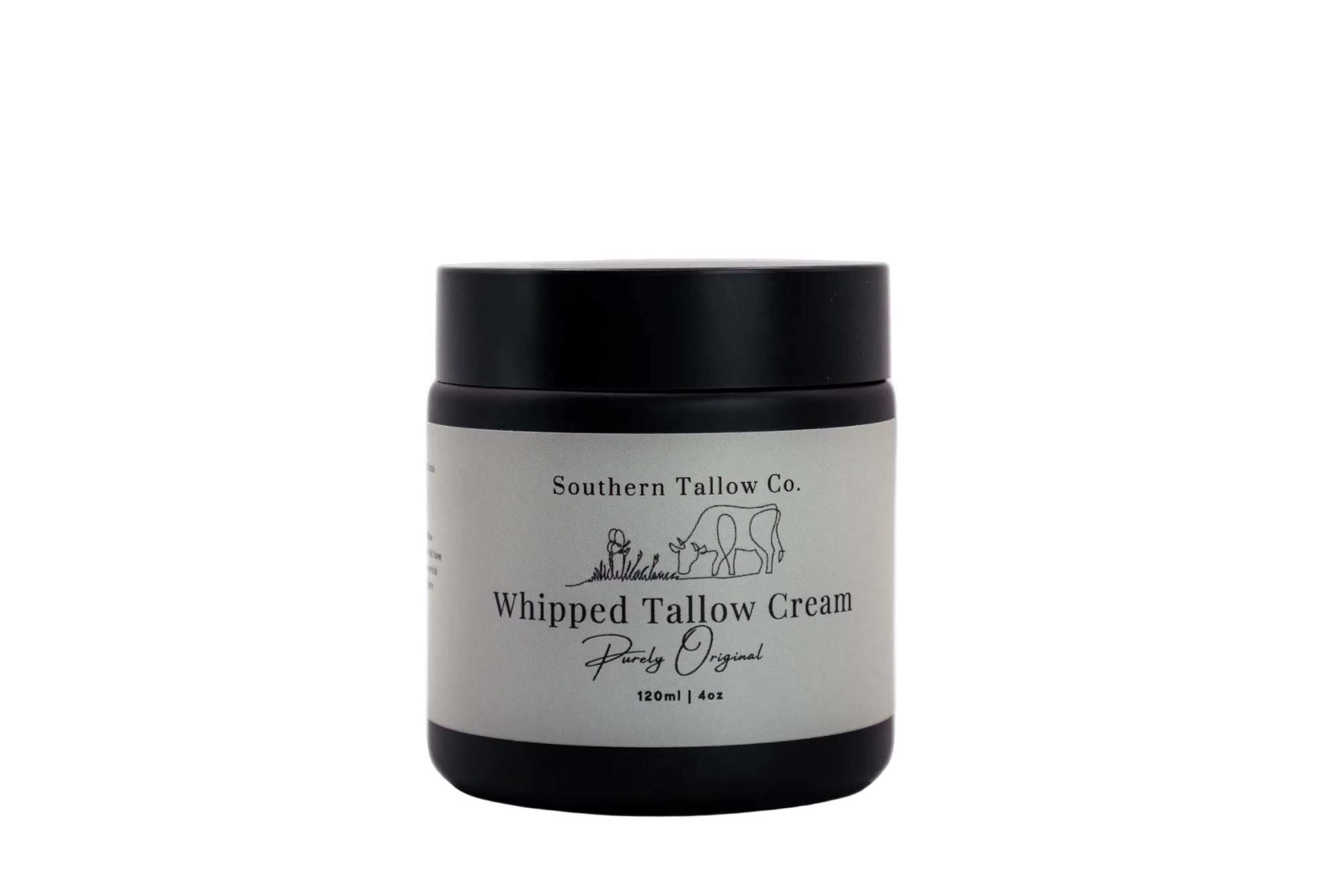 Jar of Southern Tallow Co. Whipped Tallow Cream on a white background